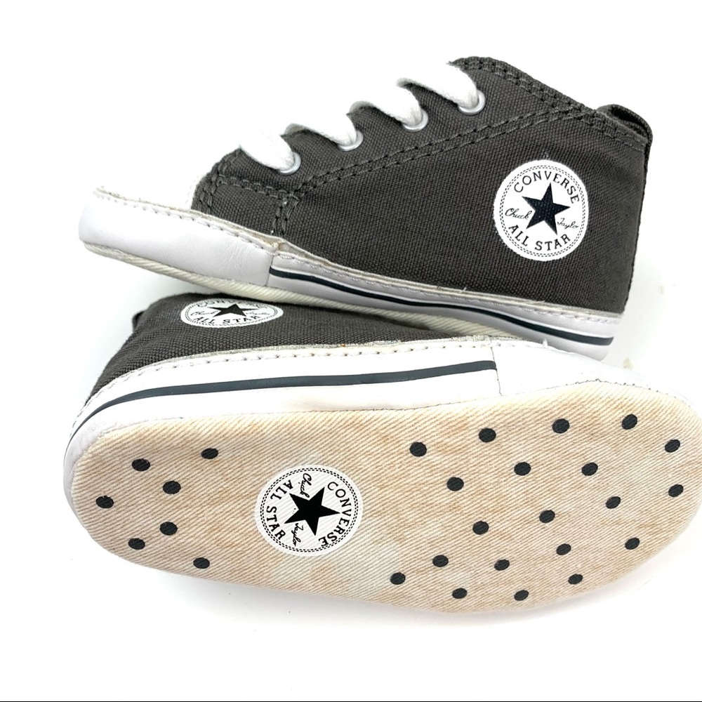 Converse Baby Crib Shoes Sneakers Gray Size 4